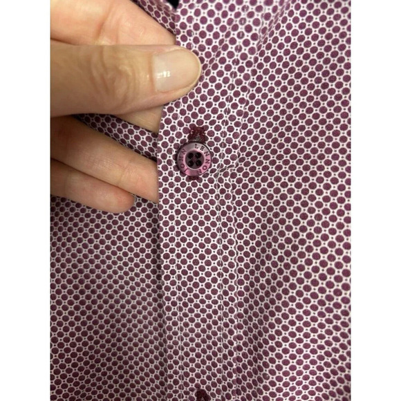 John Lennon by English Laundry‎ Burgundy Button Down Dress Shirt Size M - Picture 5 of 14
